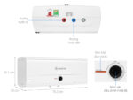 Bình nóng lạnh ARISTON SLIM3 20 R MT AG+ 20L lít (SL3) ngang gián tiếp 2.5FE 2500W - Ảnh 3