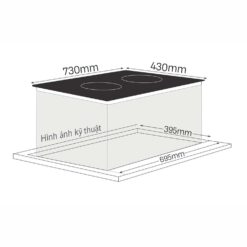 Bản vẽ kích thước Bếp từ đôi BLUEGER B369MA