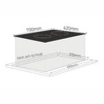 Bản vẽ kích thước Bếp từ đôi BLUEGER B966MA