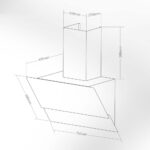 Bản vẽ kích thước Máy hút mùi VINGER VG-227-V 70cm kính vát