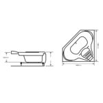 bản vẽ kích thước Bồn tắm GUCEN G-BG002L yếm vòi sen massage