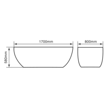 bản vẽ kích thước Bồn tắm GUCEN G-BT003 lập thể