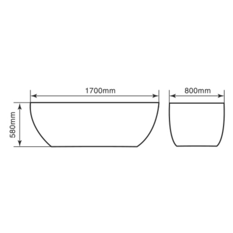 bản vẽ kích thước Bồn tắm GUCEN G-BT003 lập thể