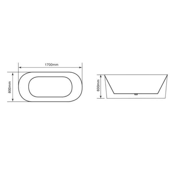 bản vẽ kích thước Bồn tắm GUCEN G-BT004 lập thể