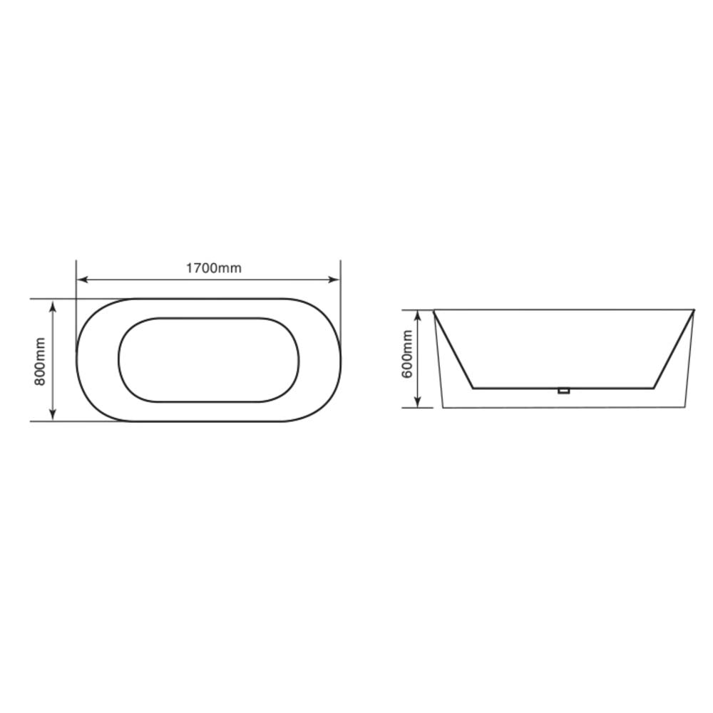 bản vẽ kích thước Bồn tắm GUCEN G-BT004 lập thể