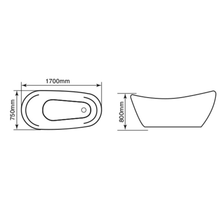 bản vẽ kích thước Bồn tắm GUCEN G-BT009 lập thể vòi sen massage