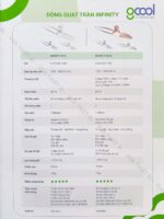 Quạt trần GCOOL INFINITY 02 R 2 cánh - Ảnh 3