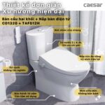 Bồn cầu thông minh CAESAR CD1320 TAF512H nắp rửa điện tử - Ảnh 2