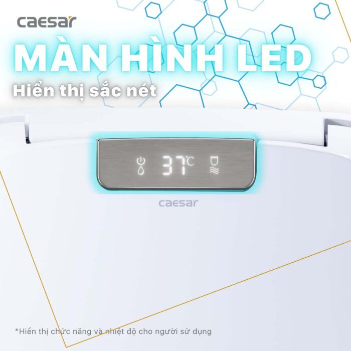 Bồn cầu thông minh CAESAR C1353F TAF610H nắp điện tử - Ảnh 20