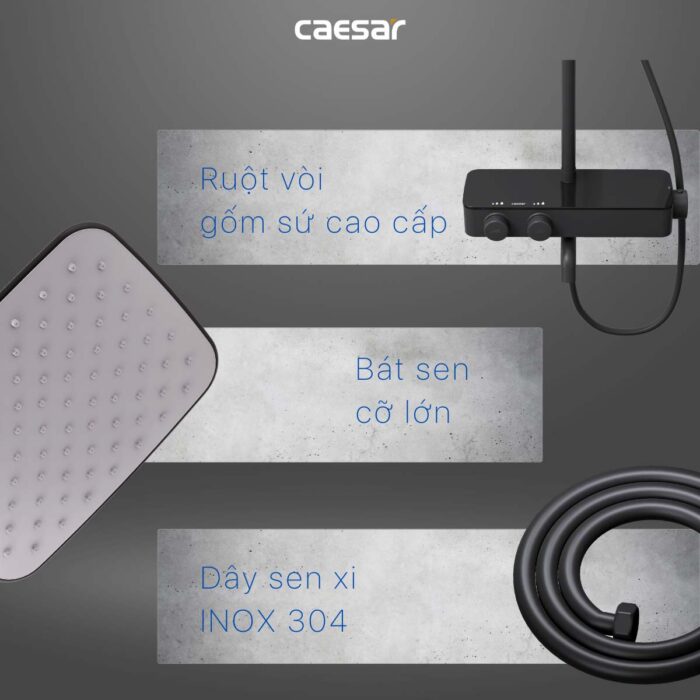 Vòi sen cây Caesar S788CB nhiệt độ - Ảnh 12