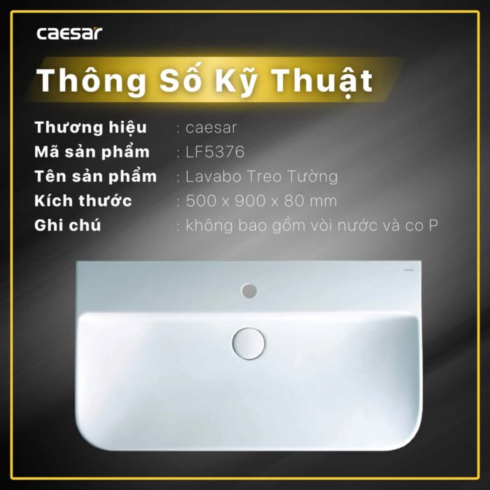 Chậu lavabo đặt bàn CAESAR LF5376 - Ảnh 2