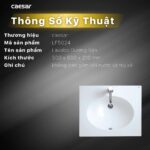 Chậu lavabo đặt bàn CAESAR LF5024 - Ảnh 2