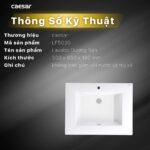 Chậu lavabo đặt bàn CAESAR LF5030 - Ảnh 2