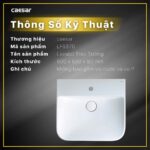 Chậu lavabo đặt bàn CAESAR LF5370 - Ảnh 2