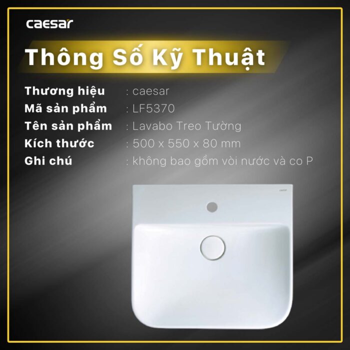 Chậu lavabo đặt bàn CAESAR LF5370 - Ảnh 2