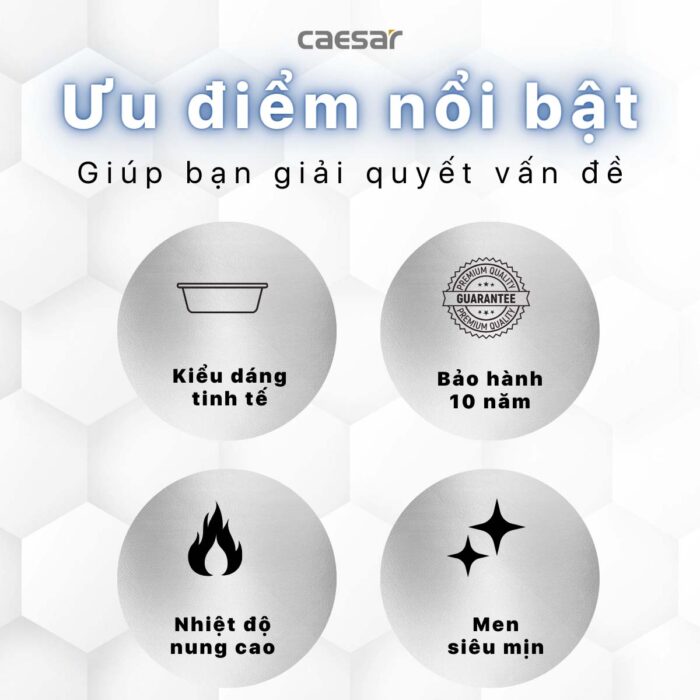 Chậu lavabo đặt bàn CAESAR LF5028 - Ảnh 8