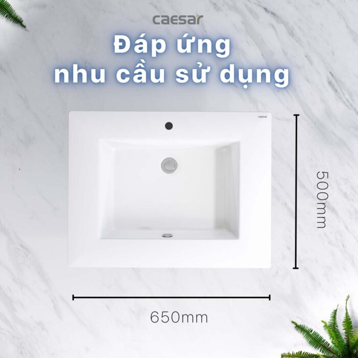 Chậu lavabo đặt bàn CAESAR LF5030 - Ảnh 4