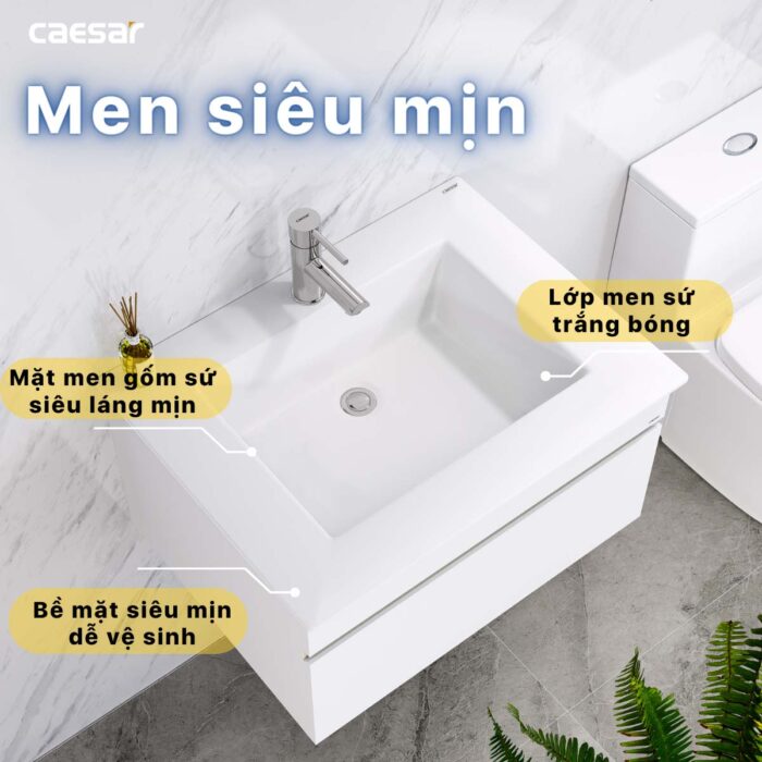 Chậu lavabo đặt bàn CAESAR LF5030 - Ảnh 7