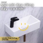 Chậu lavabo đặt bàn CAESAR LF5239L treo tường - Ảnh 3
