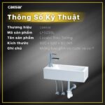 Chậu lavabo đặt bàn CAESAR LF5239L treo tường - Ảnh 13