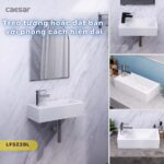 Chậu lavabo đặt bàn CAESAR LF5239L treo tường - Ảnh 6