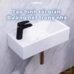 Chậu lavabo đặt bàn CAESAR LF5239L treo tường - Ảnh 8