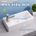 Chậu lavabo đặt bàn CAESAR LF5239L treo tường - Ảnh 9