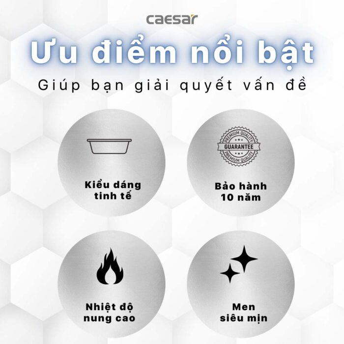 Chậu lavabo đặt bàn CAESAR LF5370 - Ảnh 9