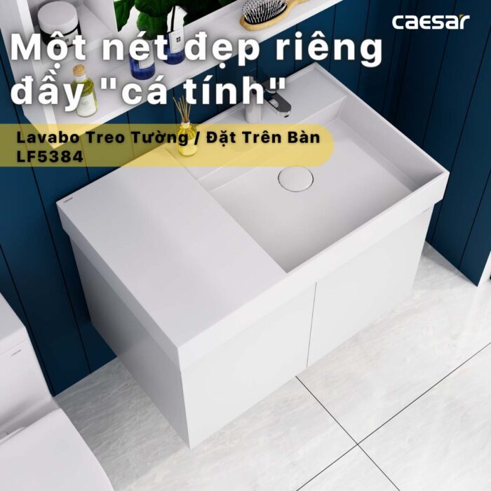 Chậu lavabo đặt bàn CAESAR LF5384 - Ảnh 4