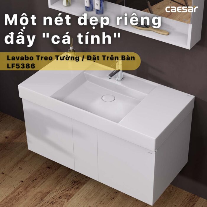 Chậu lavabo đặt bàn CAESAR LF5386 - Ảnh 4