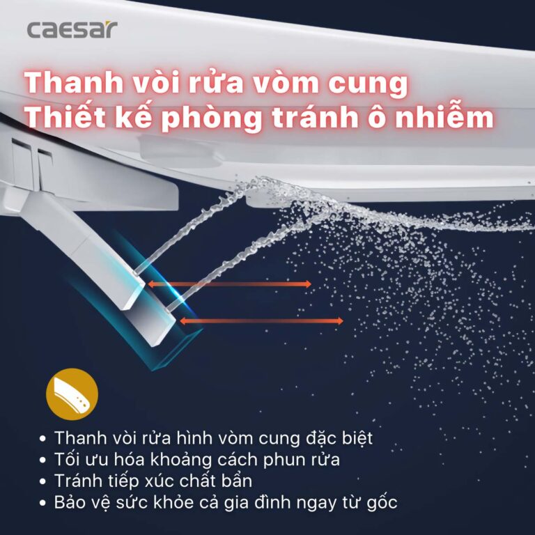 Nắp bồn cầu thông minh CAESAR TAF710H - Ảnh 19
