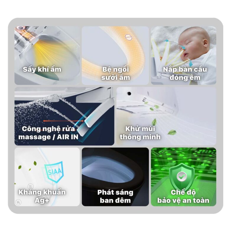 Nắp bồn cầu thông minh CAESAR TAF710H - Ảnh 4