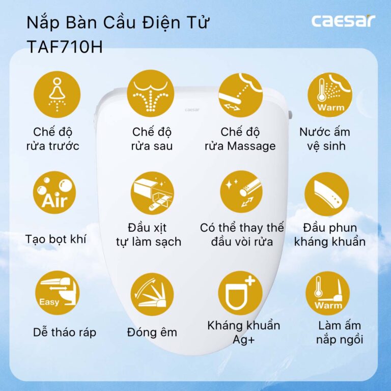 Nắp bồn cầu thông minh CAESAR TAF710H - Ảnh 5
