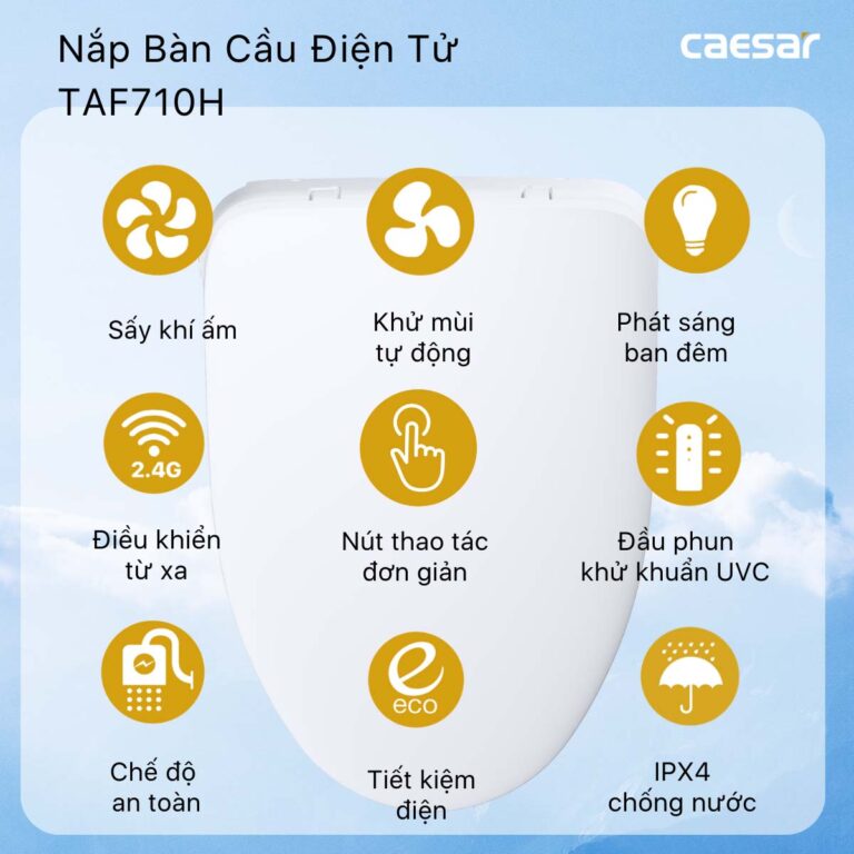 Nắp bồn cầu thông minh CAESAR TAF710H - Ảnh 6