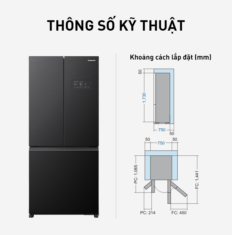 Trả góp 0%] Tủ lạnh Panasonic Diệt Khuẩn 495L NR-CW530HVK9 3 Cửa - Cấp Đông Mềm - Cấp đông Siêu Tốc - Ngăn Đá Dưới - Hàng chính hãng - Bảo hành 24 tháng | Lazada.vn