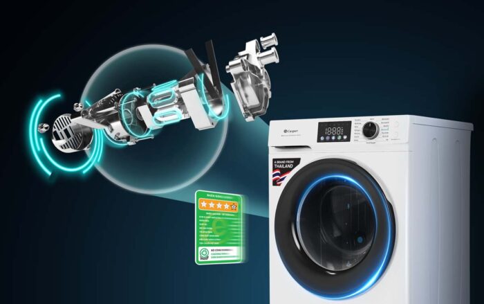 Máy giặt Casper WF-D8VWR1 8kg inverter - Ảnh 5