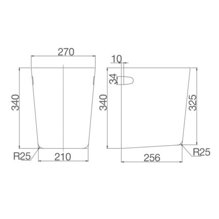 Bản vẽ kĩ thuật Chân chậu lavabo VIGLACERA CD58 V58 lửng