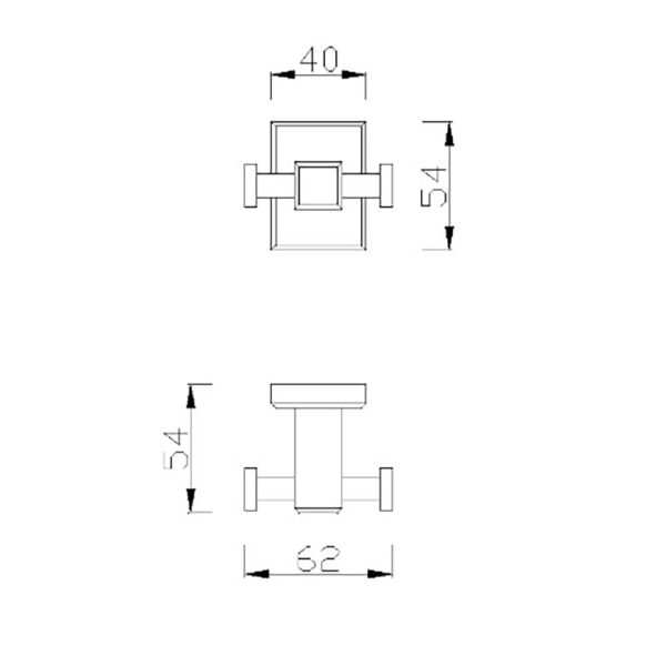 Bản vẽ kĩ thuật Móc áo American Standard FFAS0481WS