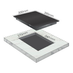 Bản vẽ kích thước Bếp từ đơn BLUEGER BG-102Plus