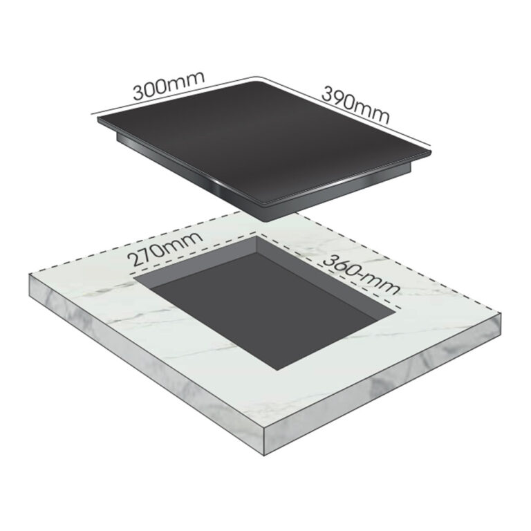 Bản vẽ kích thước Bếp từ đơn BLUEGER BG-102Plus