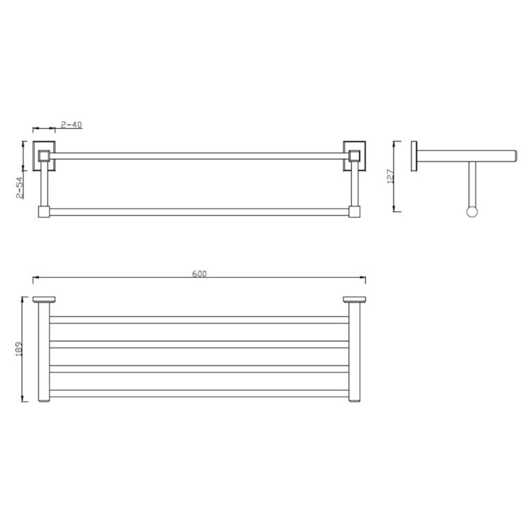 Bản vẽ kỹ thuật Giá treo khăn American Standard FFAS0495WS