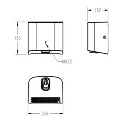 Bản vẽ kỹ thuật Máy sấy tay American Standard 1072679990 1072669990