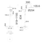 Bản vẽ kỹ thuật Vòi Sen Cây American Standard WF-1M13 nhiêt độ