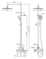 Bản vẽ kỹ thuật Vòi sen cây American Standard WF-1772HG dòng Signature