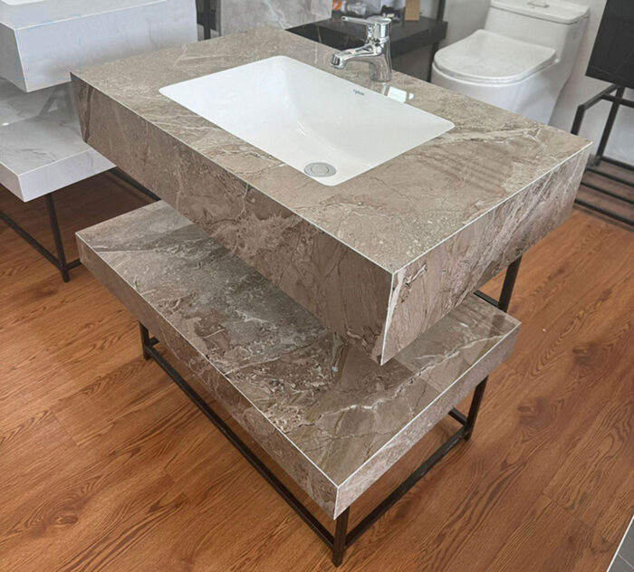 Bộ bàn đá lavabo VIGLACERA US8-9GP05 2 tầng - Ảnh 2