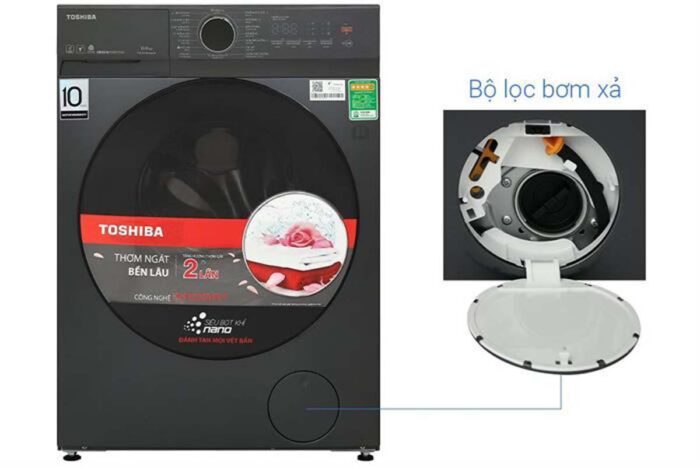 Máy giặt sấy Toshiba TWD-T21BU140UWV(MG) Inverter 13kg 8kg - Ảnh 7