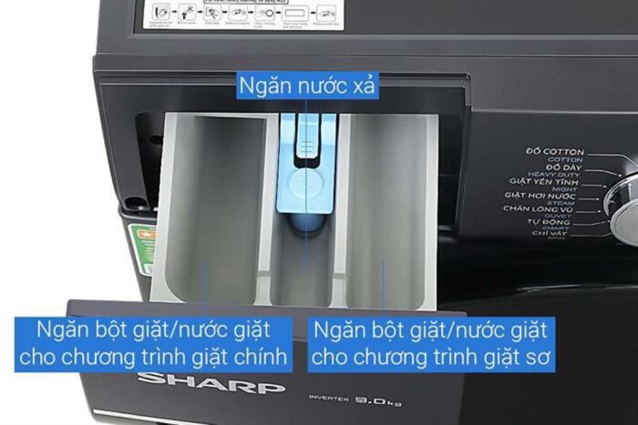 Máy giặt Sharp ES-FM90CB-DG 9kg Inverter - Ảnh 4