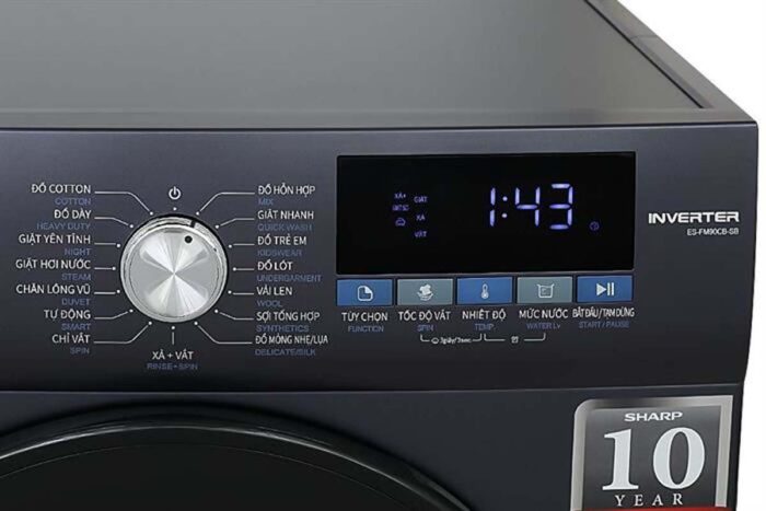 Máy giặt Sharp ES-FM90CB-SB 9kg Inverter - Ảnh 6