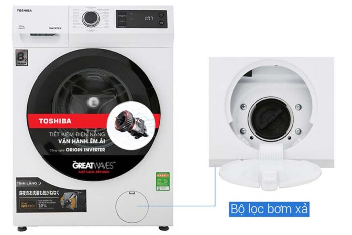 Máy giặt Toshiba TW-BH95S2V (WK) Inverter 8.5kg - Ảnh 9