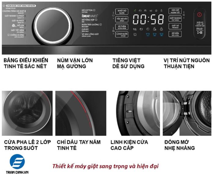 Máy giặt Toshiba TW-BK95G4V(WS) Inverter 8.5kg - Ảnh 2